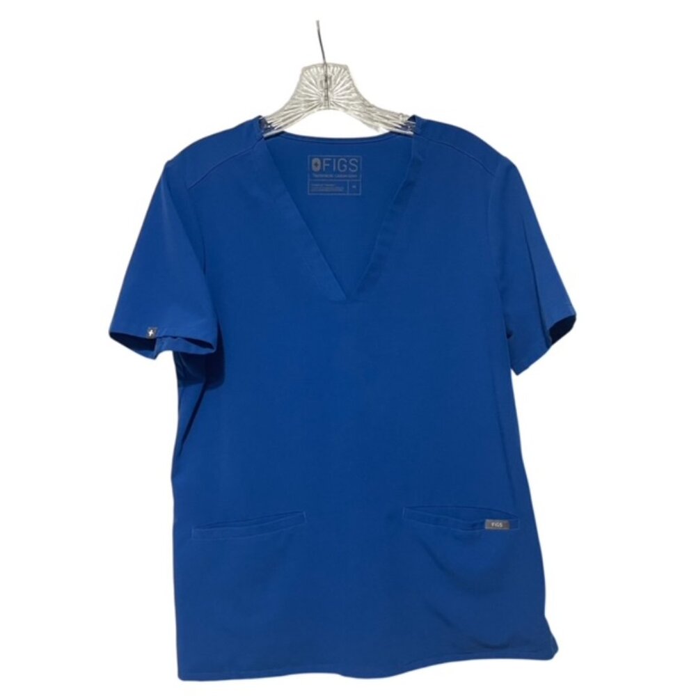 FIgs Women's Medium Casma Medical Scrub Top in Winning Blue - Picture 2 of 6